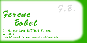 ferenc bobel business card